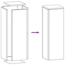 Planteholder 2 pcs Olivengrøn 24 x 24 x 75 cm Stål