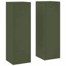 Planteholder 2 pcs Olivengrøn 24 x 24 x 75 cm Stål