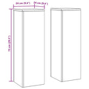 Planteholder 2 pcs Olivengrøn 24 x 24 x 75 cm Stål