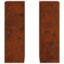 Planteholder 2 pcs Rusten 24 x 24 x 75 cm Cortenstål