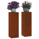 Planteholder 2 pcs Rusten 24 x 24 x 75 cm Cortenstål