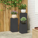 Planteholder 3 pcs Sort Stål