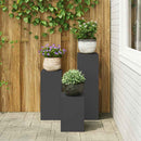 Planteholder 3 pcs Sort Stål