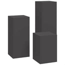 Planteholder 3 pcs Sort Stål