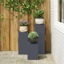Planteholder 3 pcs Antracit Stål