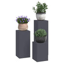 Planteholder 3 pcs Antracit Stål