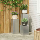 Planteholder 3 pcs Sølv Galvaniseret stål