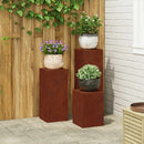 Planteholder 3 pcs Rusten Cortenstål