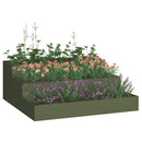 Have Blomsterkrukke Oliven grøn 90 x 90 x 35 cm Koldvalset stål