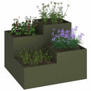 Have Blomsterkrukke Olivengrøn 80 x 80 x 60 cm Stål
