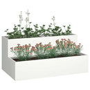 Have Blomsterkrukke Hvid 100 x 60 x 45 cm Koldvalset stål