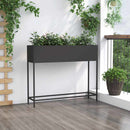 Hævet haveplante Sort 100 x 26 x 82 cm Stål