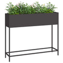 Hævet haveplante Sort 100 x 26 x 82 cm Stål