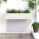 Hævet haveplante Hvid 100 x 26 x 82 cm Stål