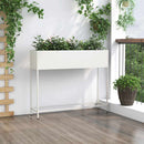 Hævet haveplante Hvid 100 x 26 x 82 cm Stål
