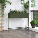Hævet haveplante Olivengrøn 100 x 26 x 82 cm Stål