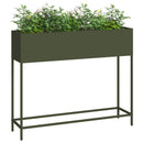 Hævet haveplante Olivengrøn 100 x 26 x 82 cm Stål