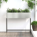 Hævet haveplante Sølv 100 x 26 x 82 cm Galvaniseret stål - Xlshop.dk