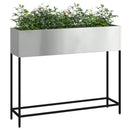 Hævet haveplante Sølv 100 x 26 x 82 cm Galvaniseret stål - Xlshop.dk
