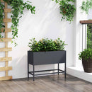 Hævet haveplante Antracit 60 x 26 x 45 cm Stål