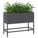 Hævet haveplante Antracit 60 x 26 x 45 cm Stål