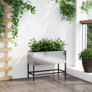 Hævet haveplante Sølv 60 x 26 x 45 cm Galvaniseret stål