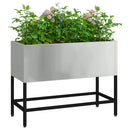 Hævet haveplante Sølv 60 x 26 x 45 cm Galvaniseret stål