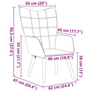 lænestol Lysegrå 62 x 67 x 95,5 cm Sherpa-stof