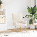 lænestol Creme 63 x 67 x 94 cm Uldstof og krydsfiner