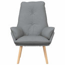 lænestol Lysegrå 69 x 74 x 93 cm Stof og krydsfiner