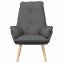 lænestol Mørkegrå 69 x 74 x 93 cm Stof og krydsfiner