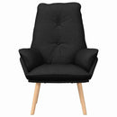 lænestol Sort 69 x 74 x 93 cm Stof og krydsfiner