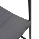 Stol med pude 4 pcs Sort og Anthracit Textilene