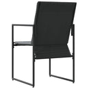 Stol med pude 4 pcs Sort og Anthracit Textilene