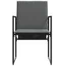 Stol med pude 4 pcs Sort og Anthracit Textilene