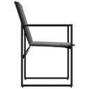 Stol med pude 4 pcs Sort og Anthracit Textilene