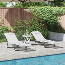 Foldestol 2 stk. Textilene Creme