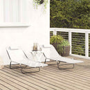 Foldestol 2 stk. Textilene Creme
