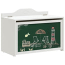 Kasse med opbevaring og tavlefront ROROS Hvid 73 x 40 x 55 cm