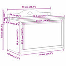 Kasse med opbevaring og tavlefront ROROS Hvid 73 x 40 x 55 cm