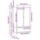 Tavle Garderobe ROROS Hvid 90 x 45 x 165 cm Konstrueret træ