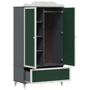 Tavle Garderobe med skuffe ROROS Grå og Hvid 90 x 45 x 165 cm