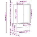 Tavle Garderobe ROROS Hvid 90 x 45 x 180 cm Konstrueret træ