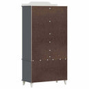 Tavle Garderobe med skuffe ROROS Grå og Hvid 90 x 45 x 180 cm