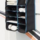 Hængende teltorganizer 10 lommer Sort 40,5 x 25 x 80 cm oxford