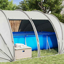 Pooltelt Dome Grå 538 x 440 x 204 cm