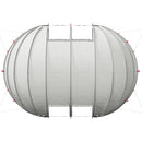 Pooltelt Dome Grå 538 x 440 x 204 cm