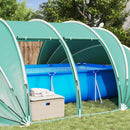 Pooltelt Dome Blå 640 x 432 x 205 cm