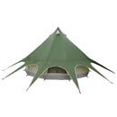 Teepee Telt 3-Person med tag Grøn og Grå 312 x 312 x 197 cm