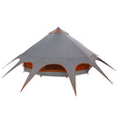 Teepee Telt 7-Personer med tag Grå og orange 600 x 600 x 347 cm